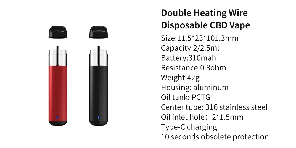 Double Heating Wire Disposable CBD Vape Double Heating Wire Disposable CBD Vape